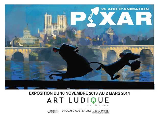 Exposition “Pixar, 25 ans d’animation”, Art ludique - Le Musée, Paris, du 16 novembre 2013 au 2 mars 2014