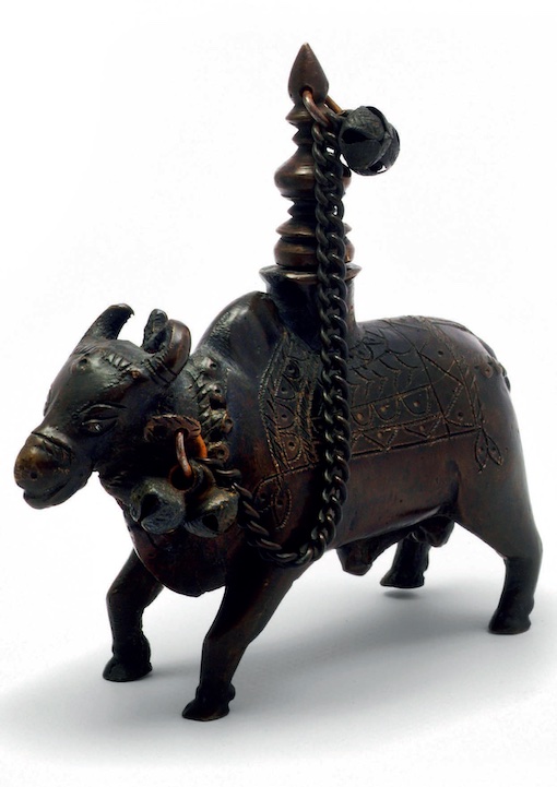 Pot à khôl Début XXe s., Inde Bronze Musée International de la Parfumerie. Don Leblanc