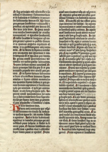 Devenez détenteur d’un feuillet de la Bible à 42 lignes de Gutenberg imprimé en fac-similé au moyen de caractères mobiles en plomb et rubriqué à la main