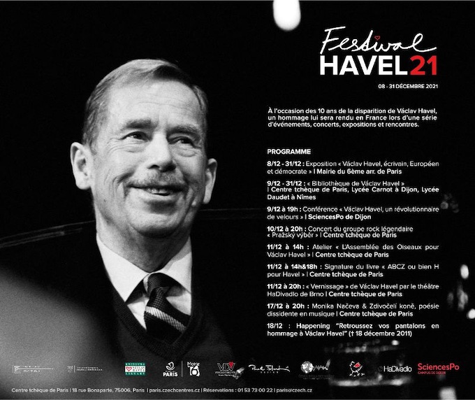 Centre tchèque de Paris. Festival Havel 21. Du 8 - 31 décembre 2021