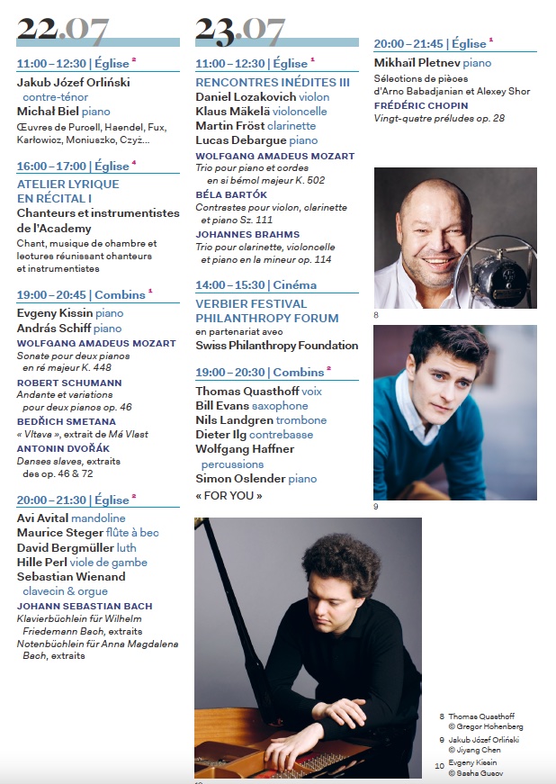 Verbier Festival / La 29e édition aura lieu du 15 au 31 juillet 2022 Verbier Festival / La 29e édition aura lieu du 15 au 31 juillet 2022