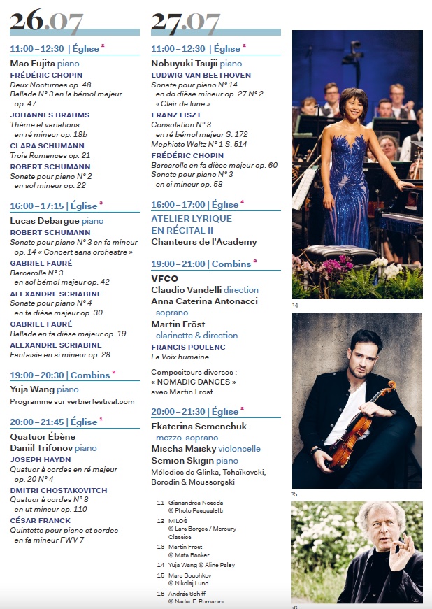 Verbier Festival / La 29e édition aura lieu du 15 au 31 juillet 2022 Verbier Festival / La 29e édition aura lieu du 15 au 31 juillet 2022