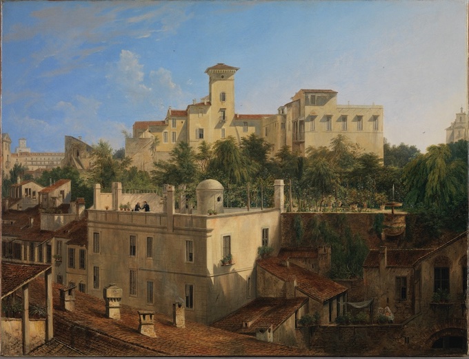 Domenico Quaglio, Vue de la Villa Malta à Rome, 1830, huile sur toile, 62,2 x 82 cm © Bayerische Staatsgemäldesammlungen, Neue Pinakothek / Wittelsbacher Ausgleichsfonds