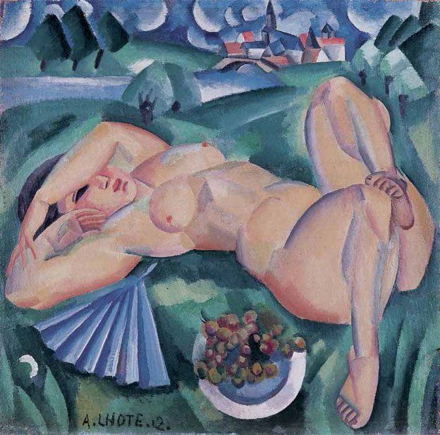 André Lhote (Bordeaux, 1885 - Paris, 1962) Bacchante. Huile sur toile 1912