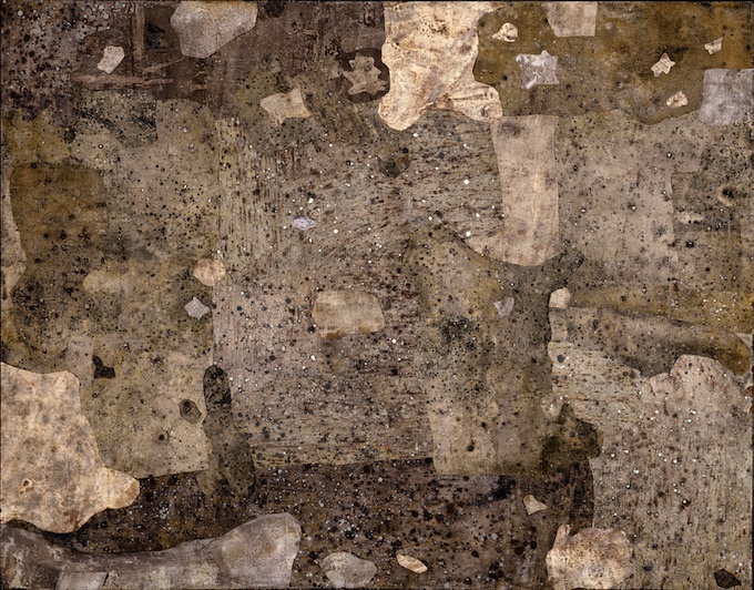 Jean Dubuffet Topographie, Terre aux épices, 1958 "tableau d'assemblage" huile sur toile, 113,5 x 145,5 cm Fondation des Treilles photo Claude Almodovar © 2021, ProLitteris, Zurich