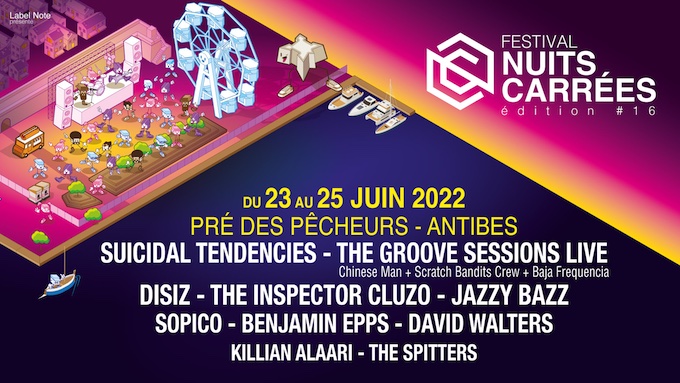 Antibes. Festival Nuits Carrées du 23 au 25 juin 2022 au Pré des Pêcheurs