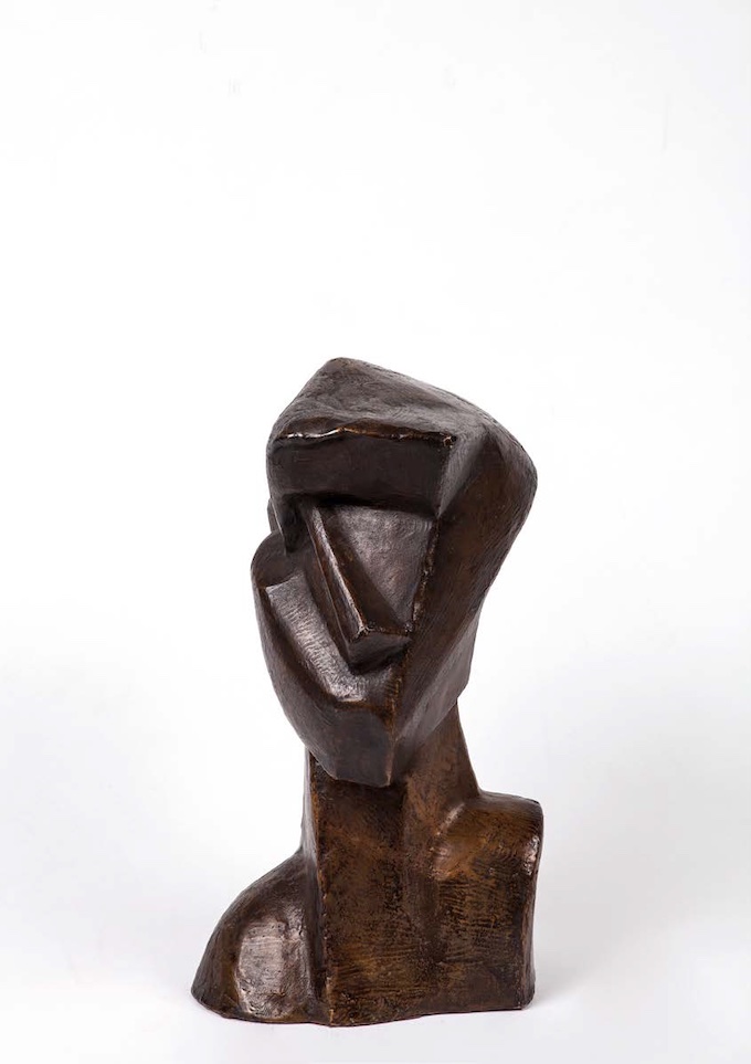 Joseph CSAKY. Tête, 1914. Bronze, Fonderie Blanchet-Landowski, n°8/8 38.5 x 21.5 x 12 cm.jpg
