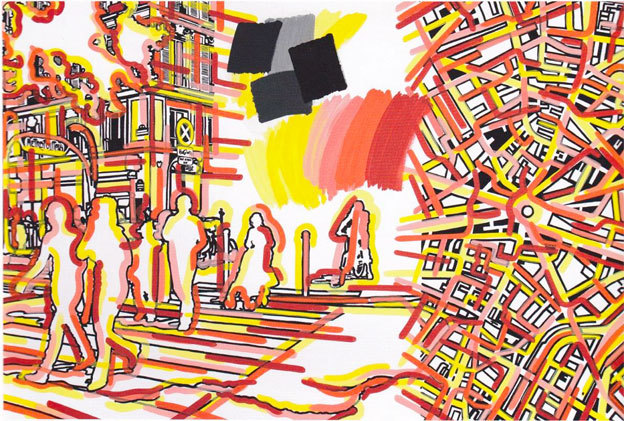 Gérard Fromanger,   Dérivés dyptique, 2007. Digigraphie, 200 x 300 cm