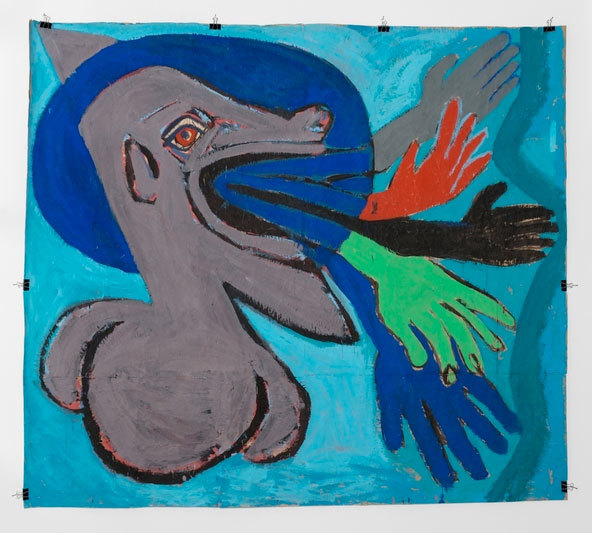 Ryszard Grzyb untitled, 1986 distemper on paper 172 x 195 cm Présenté par l’espace Piktogram de Varsovie Ryszard Grzyb untitled, 1986 distemper on paper 172 x 195 cm Présenté par l’espace Piktogram de Varsovie