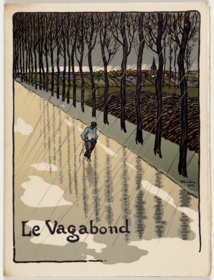Le Vagabond, par Guy de Maupassant. Lithographies en couleur par Steinlen, 1902, Ouvrage de bibliophilie, 50 lithographies. Collection privée