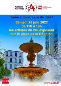  Pour fêter l’arrivée de l’été : rendez-vous le 25 juin, Place de la Réunion, pour la 2e édition de la Galerie Ouverte 