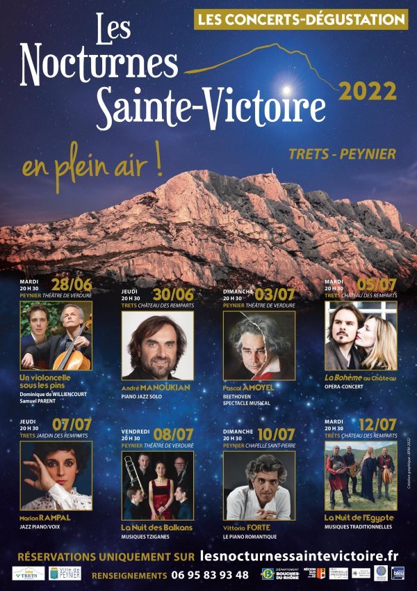 Les Nocturnes de la Sainte Victoire du 28/06 au 12/07/22. Un festival d’exception, musical et gourmand