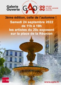 Le 24 septembre, 3e édition de la Galerie ouverte