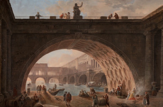 Hubert Robert. Port orné d’architecture, 1769, huile sur toile © Direction des Musées de Dunkerque, MBA, Photo - Emmanuel Watteau