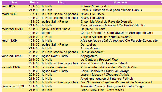 « Éclats, festival de la voix au Pays de Dieulefit (Drôme) », du 8 au 14 septembre 2014, 13e édition