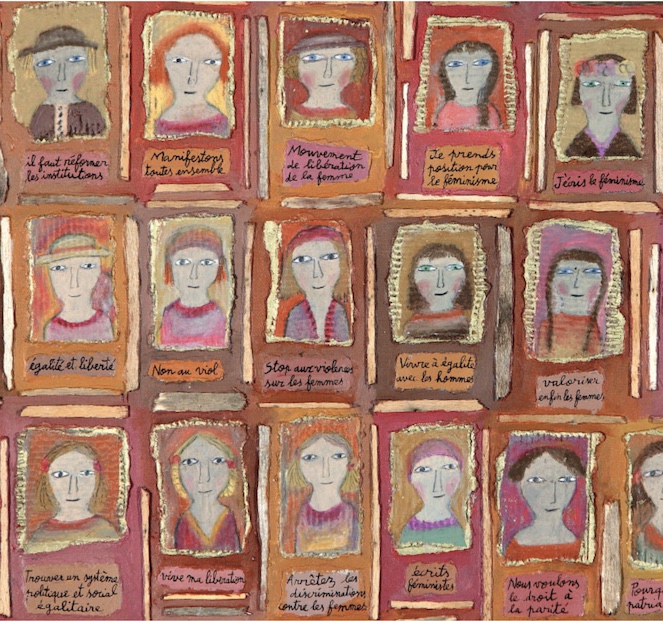 «Les Féministes» (détail), Marie Morel, 150cm x 150cm, 2010