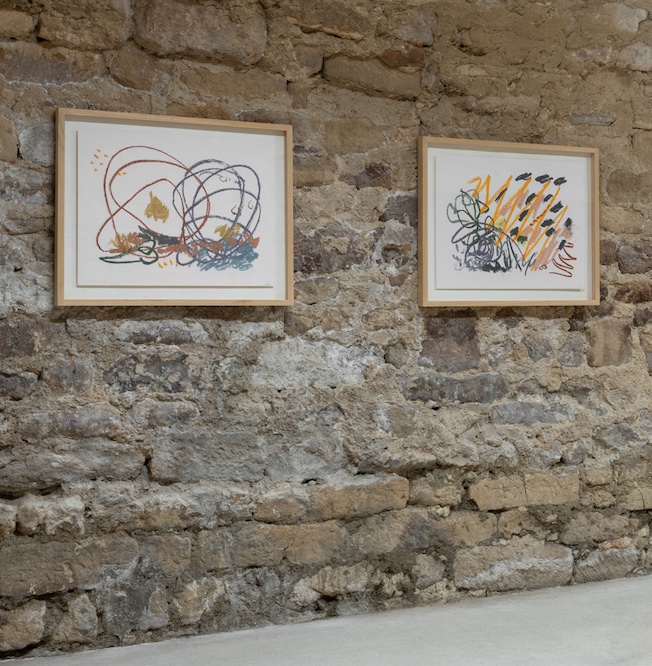Partitions, 2022, dessins aux craies à l’huile sur papier, 50 x 65 cm © P. Petiot Partitions, 2022, dessins aux craies à l’huile sur papier, 50 x 65 cm © P. Petiot