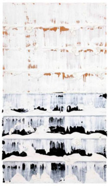 Jacques Clauzel  Circa 1998, acrylique sur papier kraft plié et usé, 32 x 19 cm
