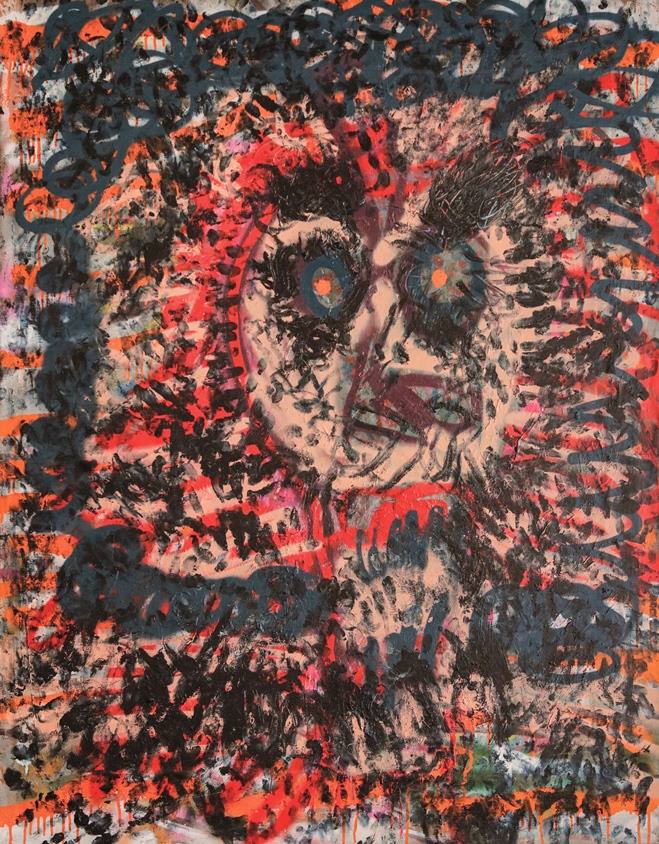 Julien Wolf « Automobiliste sous arbre magique» 2022 Acrylique sur toile135 x 107cm Julien Wolf « Automobiliste sous arbre magique» 2022 Acrylique sur toile135 x 107cm