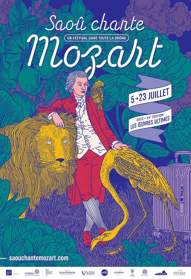 Festival Saou chante Mozart. Thématique 2023 : Les œuvres ultimes. Du 5 au 23 juillet 2023