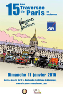 « Vincennes en Anciennes », 15e Traversée de Paris en Anciennes, dimanche 11 janvier 2015