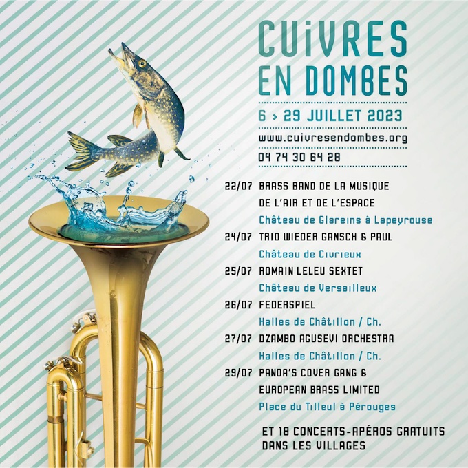 27ème Festival Cuivres en Dombes du 6 au 29 juillet 2023 27ème Festival Cuivres en Dombes du 6 au 29 juillet 2023