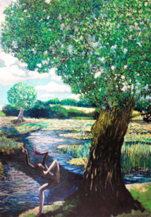 Laurent Betremieux, Sans titre, huile sur toile, 2013, 150 x 60 cm