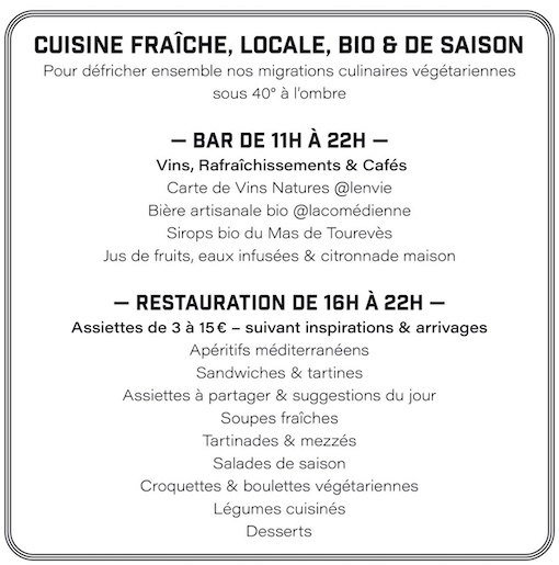 Villeneuve lez Avignon, Chartreuse : Ouverture du comptoir des "Jardins d'été", cantine éphémère estivale, fraîche et végétarienne. Du 1er au 30 juillet 23 Villeneuve lez Avignon, Chartreuse : Ouverture du comptoir des "Jardins d'été", cantine éphémère estivale, fraîche et végétarienne. Du 1er au 30 juillet 23