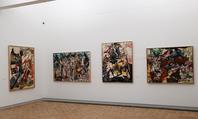 Vue de l'exposition Jean Paul Riopelle - Parfums d’ateliers © Roland Michaud Vue de l'exposition Jean Paul Riopelle - Parfums d’ateliers © Roland Michaud