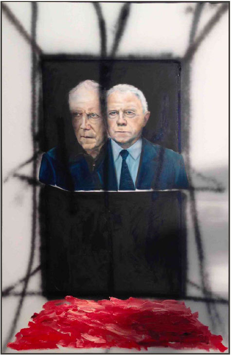 Stéphane Pencréach, François Pinault, 2014, huile sur toile, 195 x 130 cm, courtesy de l’artiste