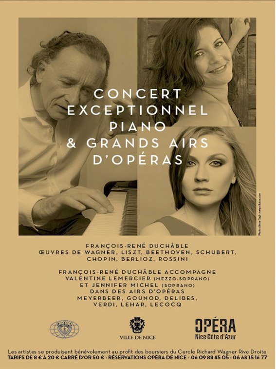 Concert exceptionnel du Cercle Richard Wagner Rive Droite à l'Opéra de Nice le 5 mars 2015