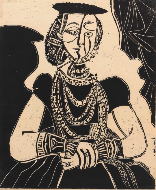 Pablo Picasso, Portrait de jeune fille, d’après Cranach, 1958