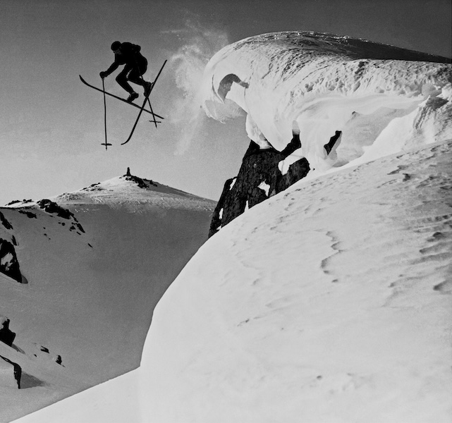 Georges Tairraz II, Ski au Brévent, 1935 © Coll. Tairraz (recadrée)