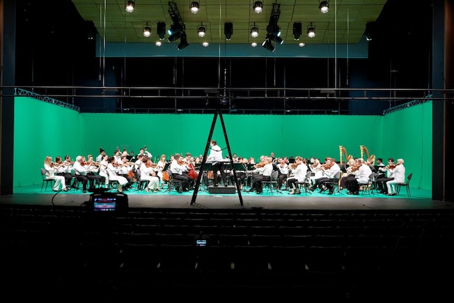 Captation de l’Orchestre de la Suisse Romande, en septembre 2023, au Théâtre de Beaulieu, à Lausanne © Magali Dougados