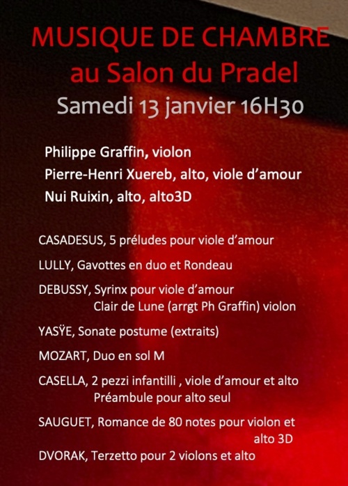 Le Poët-Laval (26). Musique au Salon. 13 janvier 24, 16h30