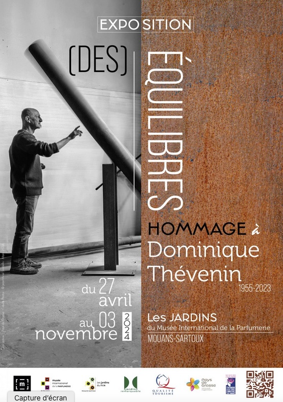 Mouans-Sartoux, Jardins du MIP : Exposition (DES) ÉQUILIBRES, hommage à Dominique Thévenin. 27 avril au 3 novembre 2024