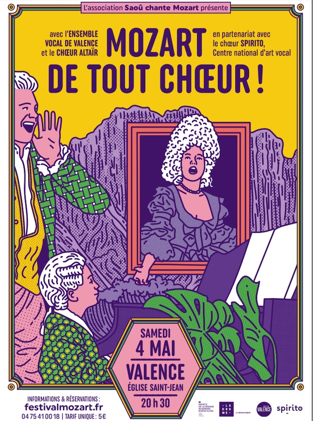 Valence, église St-Jean : Concert "Mozart de tout chœur". 4 mai à 20h30 Valence, église St-Jean : Concert "Mozart de tout chœur". 4 mai à 20h30