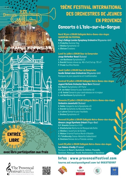 Isle-sur-la-Sorgue. Festival International des Orchestres de Jeunes en Provence : Les Violons d'Amilly Isle-sur-la-Sorgue. Festival International des Orchestres de Jeunes en Provence : Les Violons d'Amilly