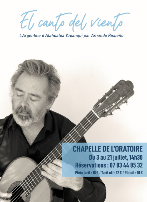 Avignon Off : El canto del viento, Chapelle de l'Oratoire, du 3 au 21 juillet 2024 à 14h30 Avignon Off : El canto del viento, Chapelle de l'Oratoire, du 3 au 21 juillet 2024 à 14h30