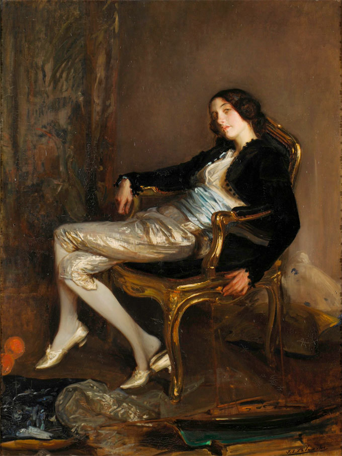 Le Chérubin de Mozart (portrait de Désirée Manfred), vers 1903. Huile sur toile, 157 x 118 cm. Musée des Beaux-arts de la Ville de Reims © Christian Devleeschauwer