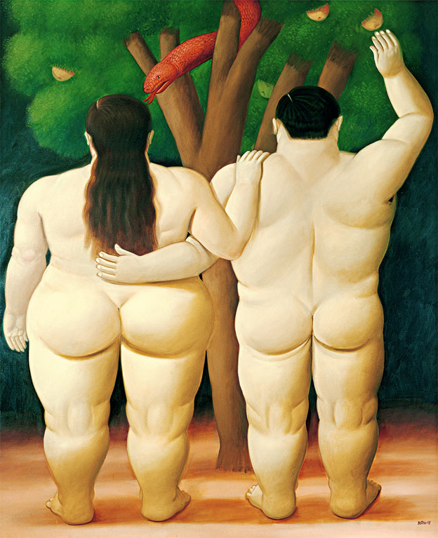 Fernando Botero, Adam and Eve 1998. Huile sur toile. Collection Würth © J. Hyde