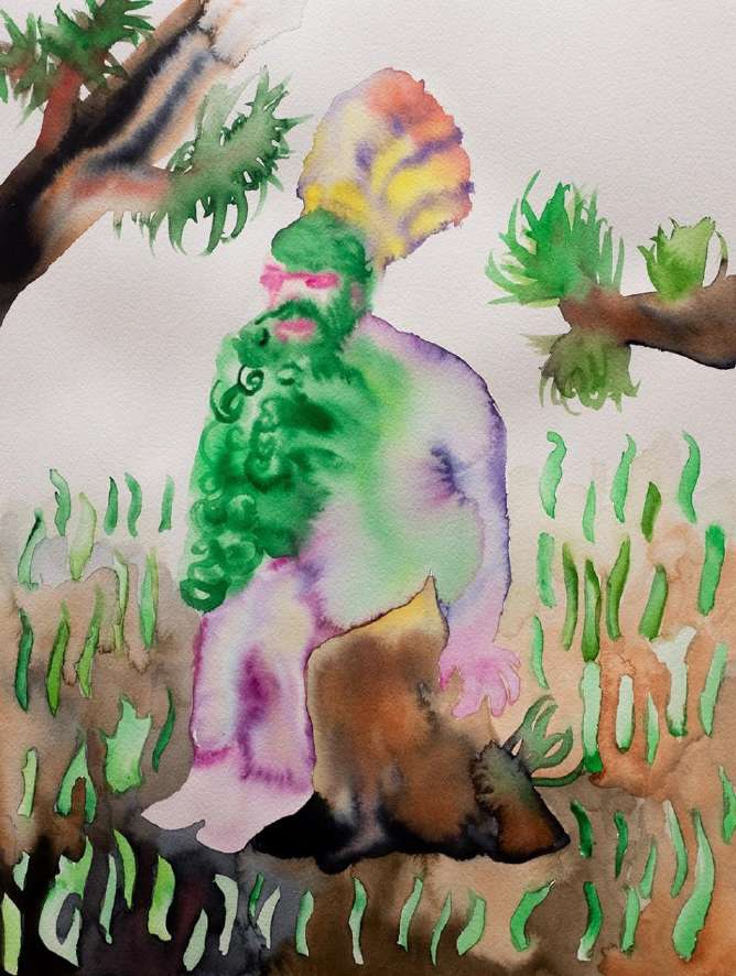 Jérémy Griffaud, Sous le ciel, 2024, dessin préparatoire, aquarelle sur papier. Courtesy de l'artiste © Adagp, Paris, 2024 Jérémy Griffaud, Sous le ciel, 2024, dessin préparatoire, aquarelle sur papier. Courtesy de l'artiste © Adagp, Paris, 2024