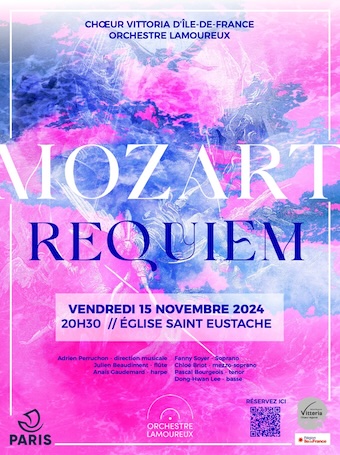 Paris, Orchestre Lamoureux. « Mozart parisien », double concert en novembre. 15 & 17/11/24 Paris, Orchestre Lamoureux. « Mozart parisien », double concert en novembre. 15 & 17/11/24