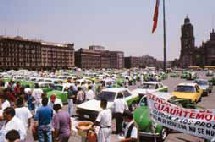 Mexico grève des taxis Mexico grève des taxis