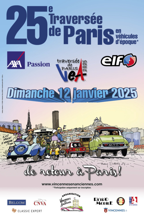 12 janvier 2025 - 25e Traversée de Paris en Véhicules d'époque 12 janvier 2025 - 25e Traversée de Paris en Véhicules d'époque
