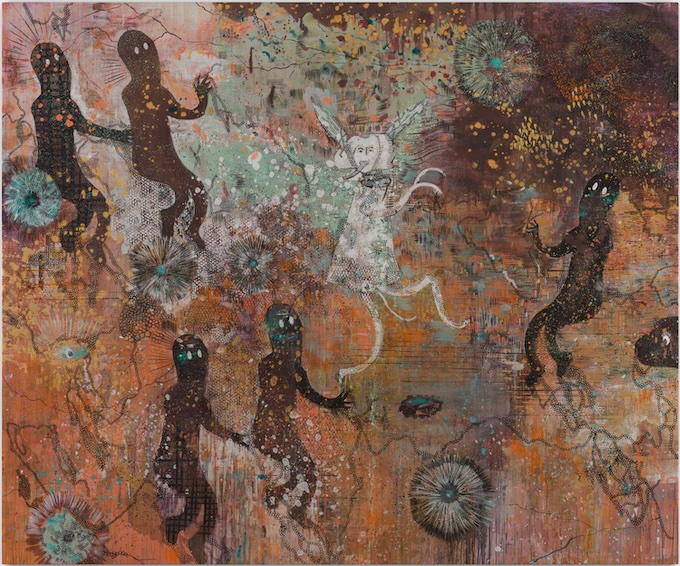 Hélène Delprat, Les fées gonflables aiment McCarthy, moi aussi, 2016. 200 x 690 cm. © Hélène Delprat, Adagp, Paris, 2024 © Photo: Rebecca Fanuele Hélène Delprat, Les fées gonflables aiment McCarthy, moi aussi, 2016. 200 x 690 cm. © Hélène Delprat, Adagp, Paris, 2024 © Photo: Rebecca Fanuele