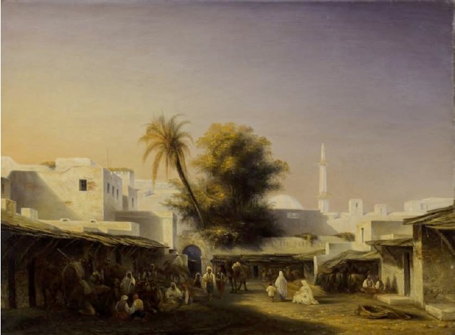 Étienne RAFFORT, Vue de la porte Babazoun à Alger, 1834, huile sur toile © musée Vivant Denon - Philip Bernard Étienne RAFFORT, Vue de la porte Babazoun à Alger, 1834, huile sur toile © musée Vivant Denon - Philip Bernard