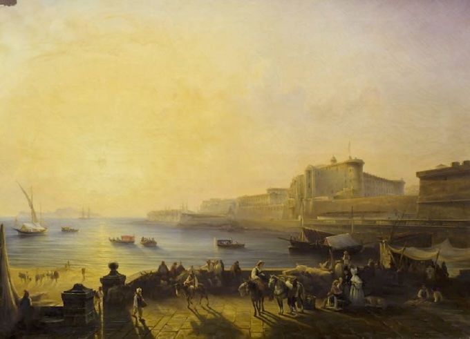 Étienne RAFFORT, Vue de Naples prise du Môle, 1835, Huile sur toile © musée Vivant Denon - Philip Bernard Étienne RAFFORT, Vue de Naples prise du Môle, 1835, Huile sur toile © musée Vivant Denon - Philip Bernard