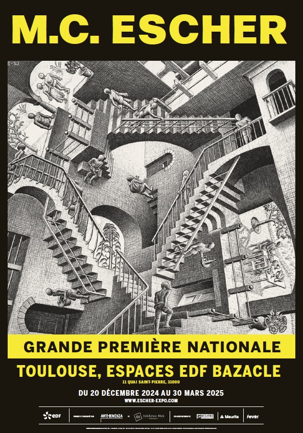 Toulouse (31), Espaces EDF Bazacle : « M.C. Escher ». Jusqu’au 30 mars 2025 Toulouse (31), Espaces EDF Bazacle : « M.C. Escher ». Jusqu’au 30 mars 2025