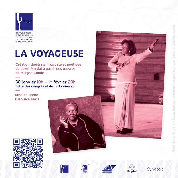 Guadeloupe, Mémorial ACTe : « La Voyageuse » de Jozèt Martial. 1er février et « Olympe de Gouges » – 5 & 6 février 2025 Guadeloupe, Mémorial ACTe : « La Voyageuse » de Jozèt Martial. 1er février et « Olympe de Gouges » – 5 & 6 février 2025